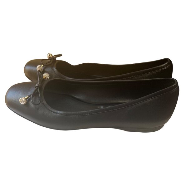 Jimmy Choo Elme Ballet Flats Black Bow Pearl Crystal Embellished US 8 EU 38.5 – - Picture 8 of 16